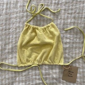 NWT Stone Fox Swim Piper Top in Lemongrass